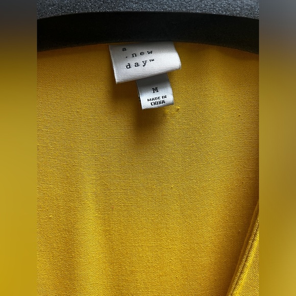 A New Day women’s ruffle short sleeve V-neck button front midi dress - Picture 3 of 5